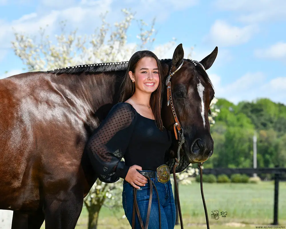 Cheyenne Reams and her 4 year old quarter horse Instantly Viral