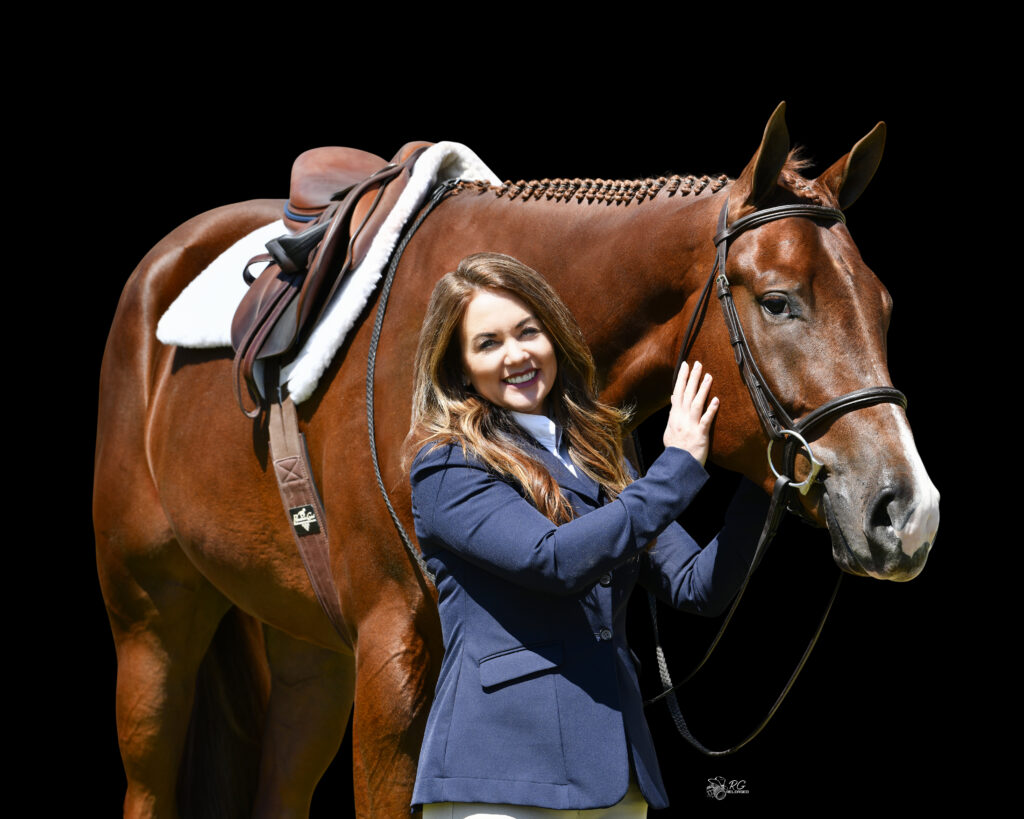 Lisa Hoffman and her 3 year old quarter horse Hunt N Hotties