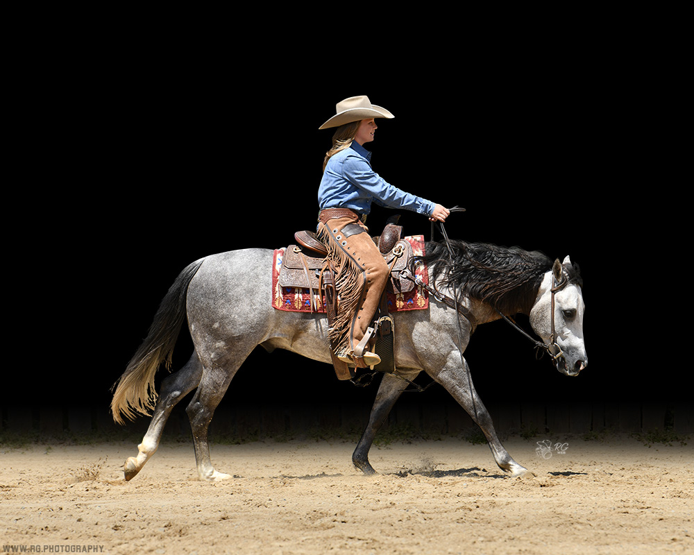 Preslee May and her horse Rumor Mill