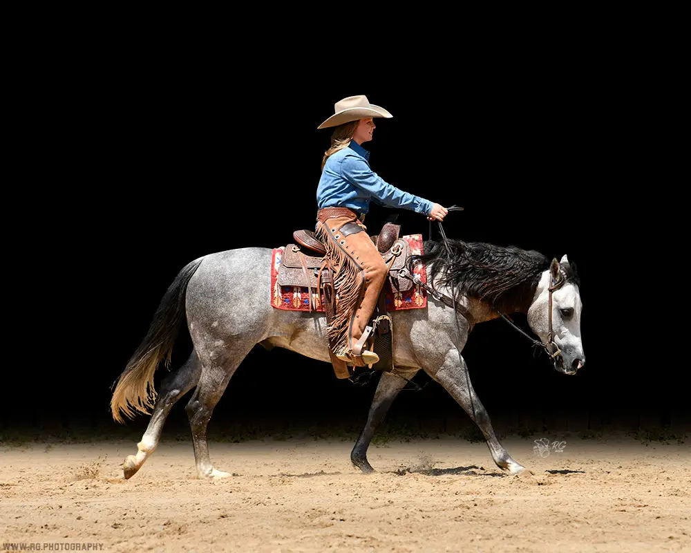 Preslee May and her horse Rumor Mill