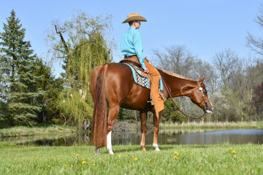 Brayden Stine and his quarter horse mare Shez For Certain