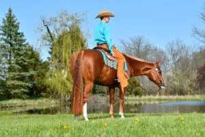 Brayden Stine and his quarter horse mare Shez For Certain